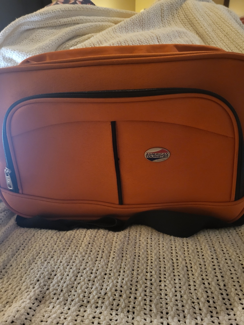 American Tourister Bright Orange Travel Duffel with Front Pocket